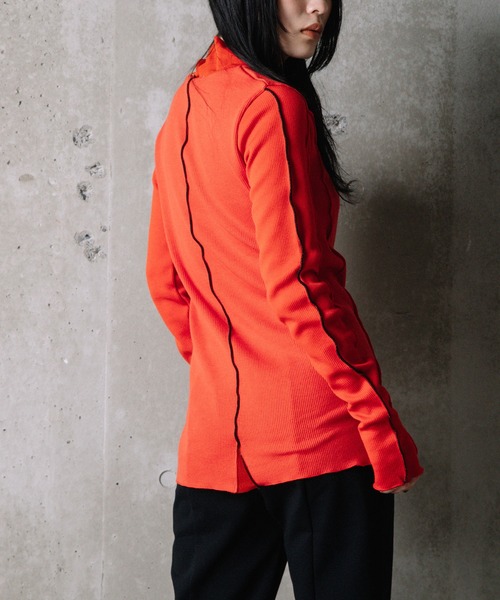 「MARECHAL TERRE」 長袖カットソー MEDIUM ワインレッド レディース_画像2