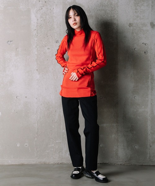 「MARECHAL TERRE」 長袖カットソー MEDIUM ワインレッド レディース_画像3