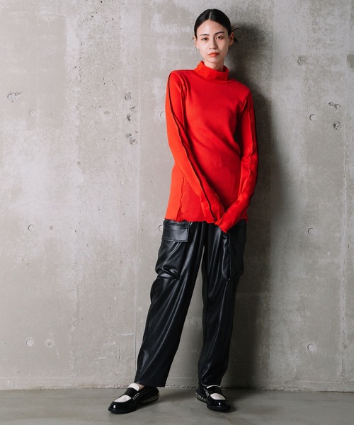 「MARECHAL TERRE」 長袖カットソー MEDIUM ワインレッド レディース_画像4
