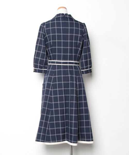 「LAISSE PASSE」 半袖ワンピース SMALL ネイビー レディース_画像2