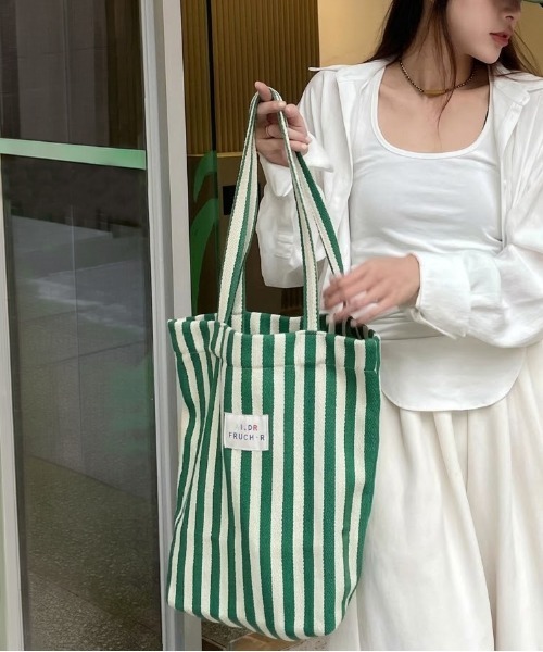 WEGO（ウィゴー） トートバッグ カラーストライプ縦長トートバッグ