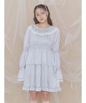 ワンピース サテンキャンディースリーブミニワンピースの詳細画像1