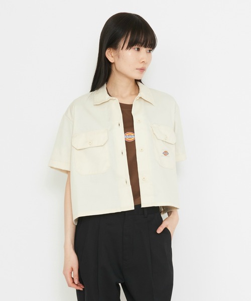 Dickies（ディッキーズ） ブラウス シャツ 夏 半袖 クロップド ワーク