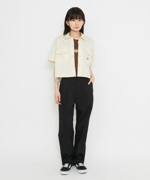 Dickies（ディッキーズ） ブラウス シャツ 夏 半袖 クロップド ワーク