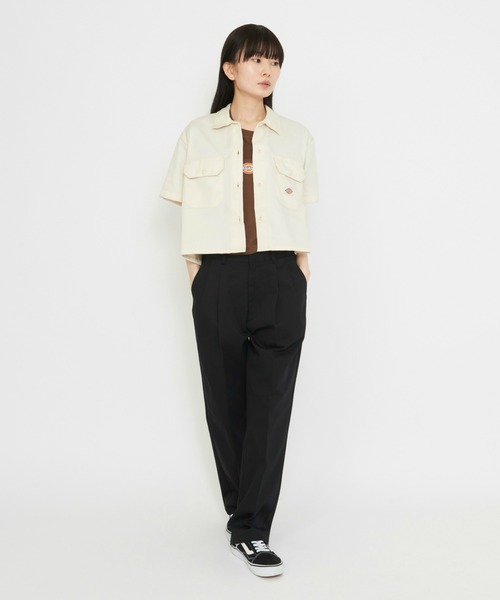 Dickies（ディッキーズ） ブラウス シャツ クロップド ワークシャツ