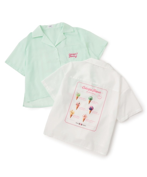 LOVETOXIC ブラウス シャツ 「サーティワン」「LTXC」開襟シャツ