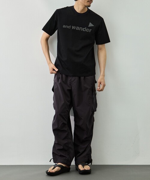 and wander（アンドワンダー） tシャツ 「and wander/アンドワンダー