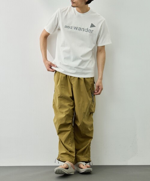 and wander（アンドワンダー） tシャツ 「and wander/アンドワンダー