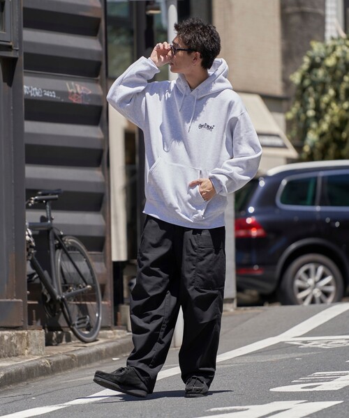 「BEN DAVIS」 プルオーバーパーカー X-LARGE ライトグレー メンズ_画像4