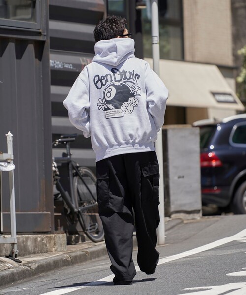 「BEN DAVIS」 プルオーバーパーカー X-LARGE ライトグレー メンズ_画像5