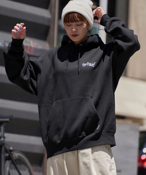 「BEN DAVIS」 プルオーバーパーカー X-LARGE ライトグレー メンズ_画像6