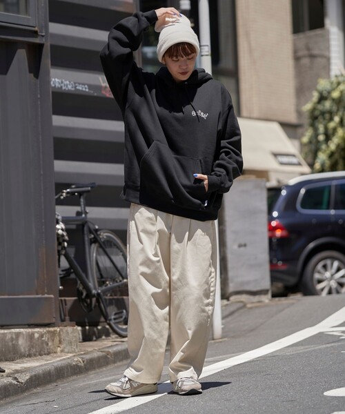 「BEN DAVIS」 プルオーバーパーカー X-LARGE ライトグレー メンズ_画像8