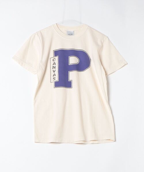 「PARROTT CANVAS」 半袖Tシャツ - ベージュ レディース_画像7