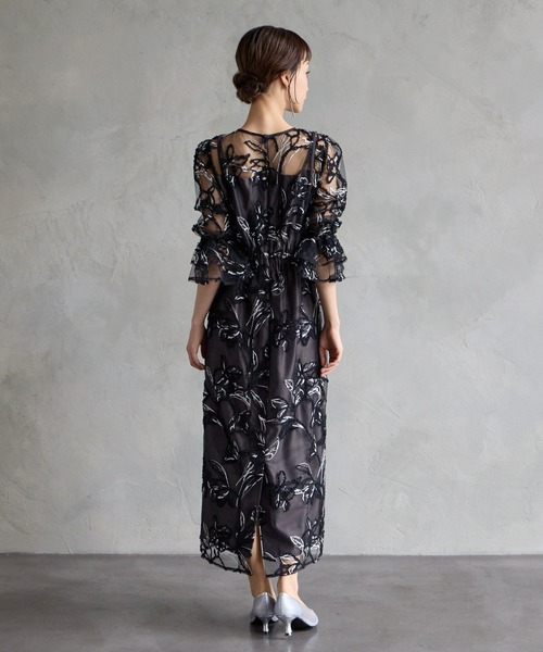 「AIMER」 長袖ワンピース MEDIUM ライトグリーン レディース_画像4