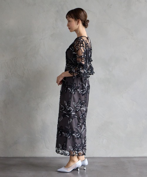 「AIMER」 長袖ワンピース MEDIUM ライトグリーン レディース_画像7
