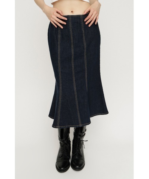 SLY（スライ） ロング スカート TULIP SHAPE DENIM M/SK チューリップ