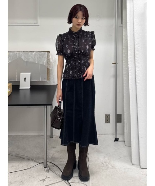 SLY（スライ） ロング スカート TULIP SHAPE DENIM M/SK チューリップ