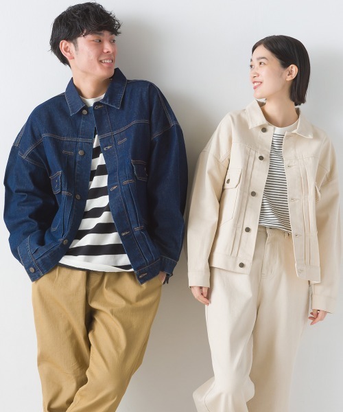 「OMNES」 デニムジャケット MEDIUM ワンウォッシュ レディース_画像5
