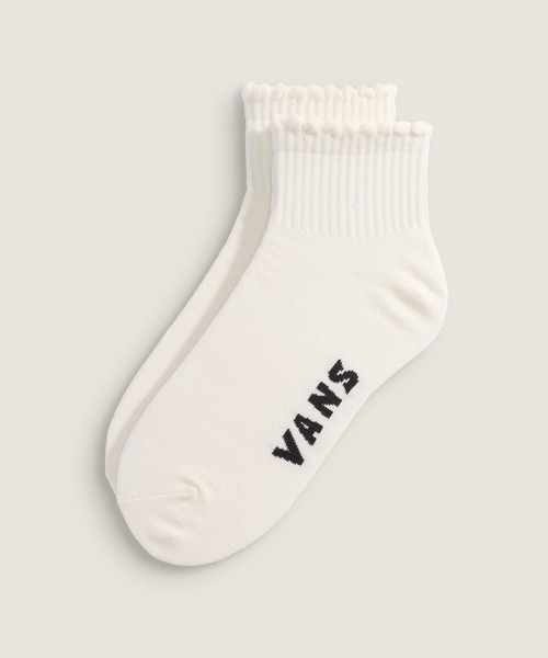 VANS（ヴァンズ） 靴下 スキャロップ クォータークルーソックス