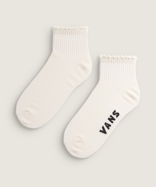 VANS（ヴァンズ） 靴下 スキャロップ クォータークルーソックス