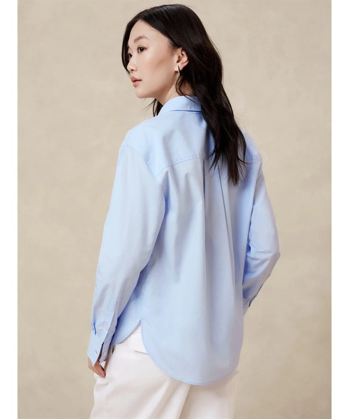 「BANANA REPUBLIC FACTORY STORE」 長袖シャツ M ブルー レディース_画像3