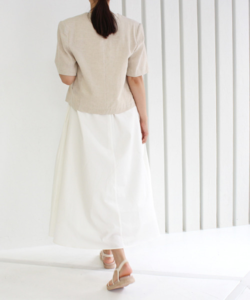 MODE ROBE ブラウス シャツ 5ボタンリネンシャツジャケット