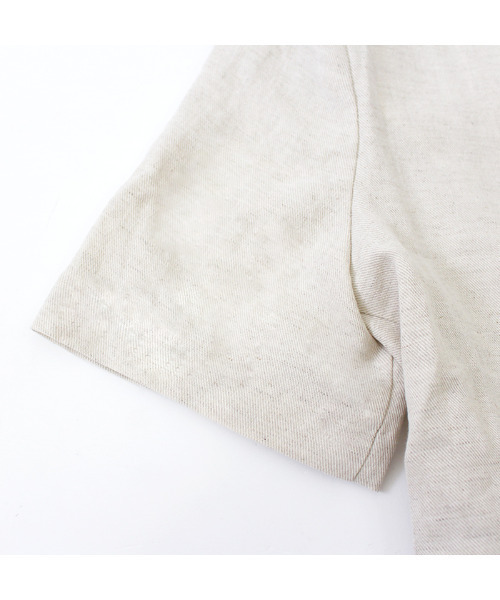 ブラウス シャツ 5ボタンリネンシャツジャケット レディース MODE ROBE ブラウス シャツ 5ボタンリネンシャツジャケット