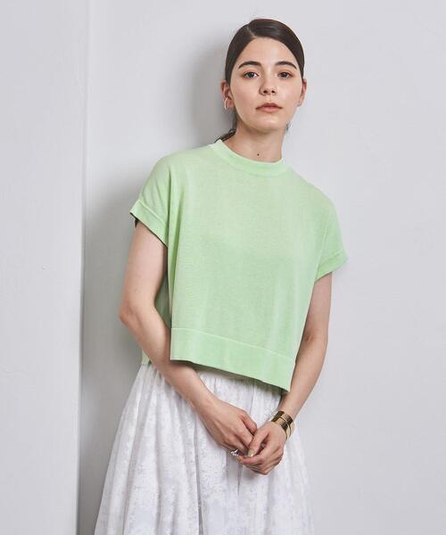 FREE SIZE正規品! UNITED ARROWS P ペプラム ショートスリーブ ニット お得なセール価格 P arrows ニット united ショートスリーブ ペプラム Tシャツ/カットソー(半袖/袖なし)