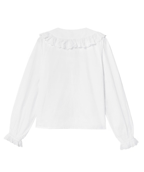 Honey Cinnamon シャツ ブラウス フラワーコットンフリルブラウス