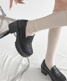 ローファー ヒールあり 厚底 Shoes in Closet（シュークロ） ローファー 通学 軽量厚底 タンク