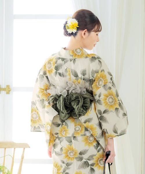 KIMONOMACHI レディース しわ兵児帯 単品 オリジナル浴衣帯 兵児帯