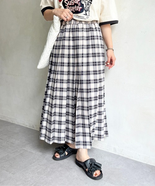 MSGM エムエスジーエム　　チェック　プリーツ　スカート　極美品 MSGM エムエスジーエムチェックプリーツスカート極美品