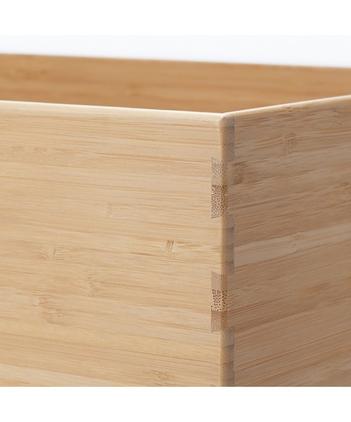 無印良品（MUJI） 収納 重なる竹材長方形ボックス 大 約幅37×奥行