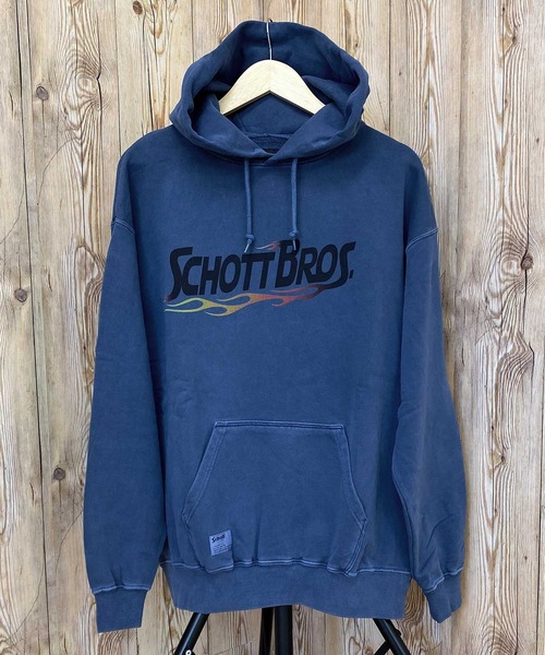 s Schott ショット　スウェットパーカー　ファイアスクリプト Schott N.Y.C（ショット） パーカー HOODED SWEAT FIRE SCRIPT