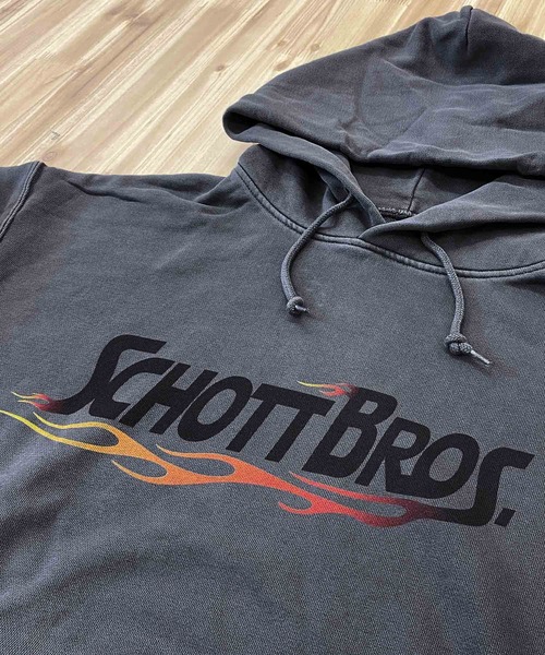s Schott ショット　スウェットパーカー　ファイアスクリプト Schott N.Y.C（ショット） パーカー HOODED SWEAT FIRE SCRIPT