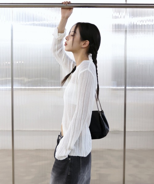 Y&#39;s - Ys(ワイズ) インサイドアウト リバーテレコ オフネックニット レディース 楽天市場】フィフス fifth Edit Sheen ワイドスリーブハイゲージ