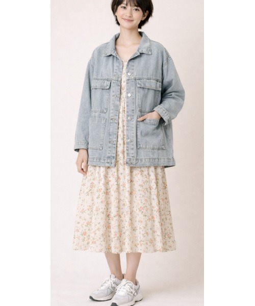 デニムジャケット gジャン デニムカバーオール レディース メンズ
