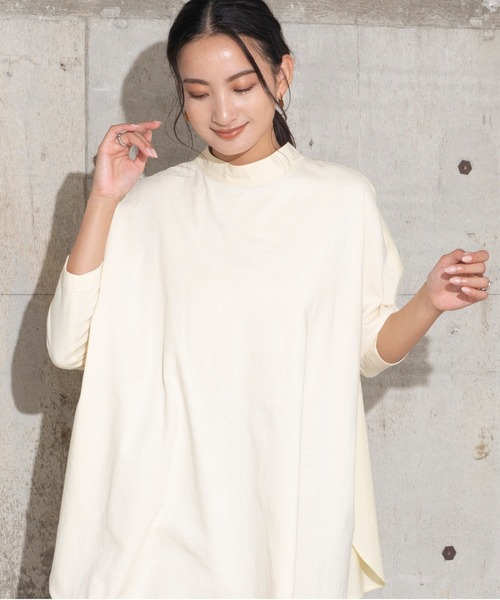 EUCLAID tシャツ 異素材切替2WAYカットソー レディース