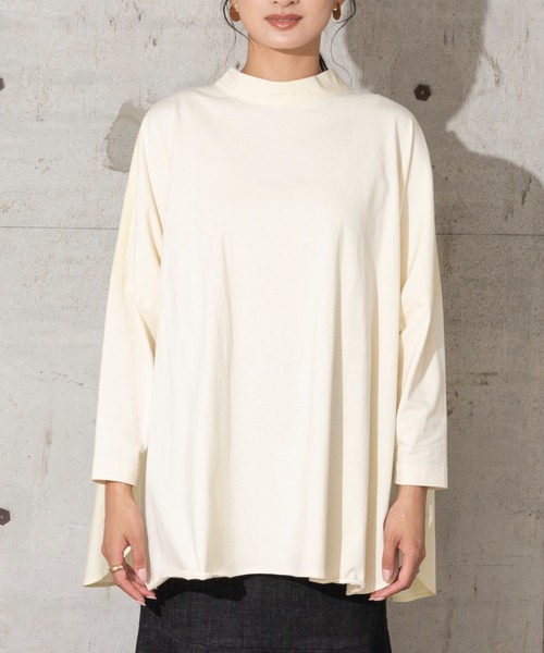 tシャツ 異素材切替2WAYカットソー レディース EUCLAID tシャツ 異素材切替2WAYカットソー レディース