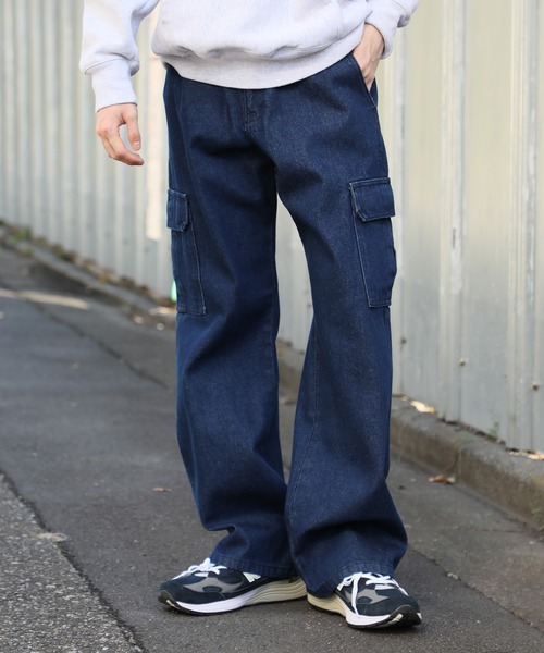 ディッキーズ Tシャツ デニム カーゴ ストリートコーデ c-boy style Dickies カーゴパンツ 「Dickies」23214 MODEL DENIM CARGO PANT