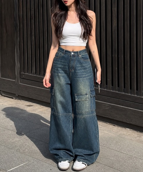 ジーンズ デニム デニムパンツ 「HOOK」for girls アシンメトリー