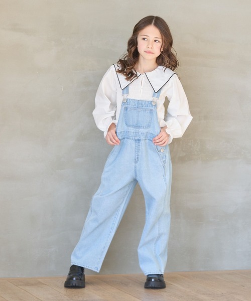 エルハルム　日本製　バンドカラーシャツ　シャーリングブラウス　定価2万円 日本製】シワ加工ワイドシルエットブラウス(ブラウス・シャツ
