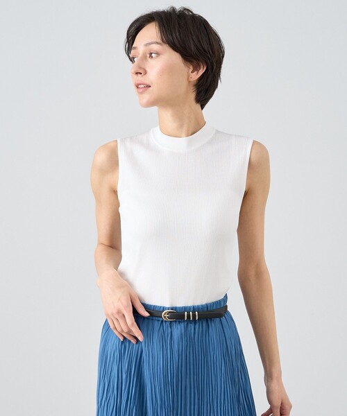 ニット セーター アセテートポリエステルノースリーブプルオーバー レディース ANAYI ニット セーター アセテートポリエステルノースリーブプル