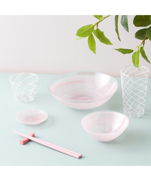 Francfranc（フランフラン） 食器 マーブル ガラスボウル S ピンク