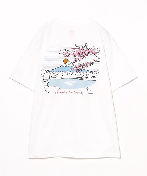 BEAMS JAPAN tシャツ 「UNISEX」BEAMS / 別注 富士山 Tシャツ
