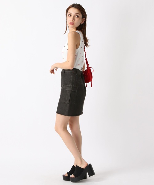 FOREVER21 デニムスカート 「2024SS」カーゴミニデニムスカート
