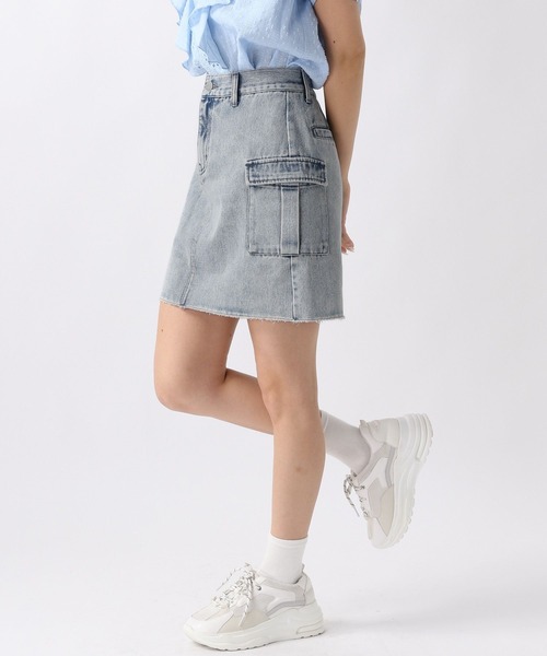 FOREVER21 デニムスカート 「2024SS」カーゴミニデニムスカート