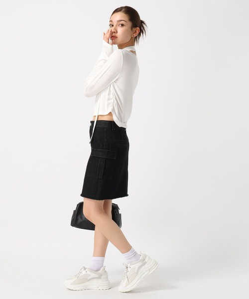 FOREVER21 デニムスカート 「2024SS」カーゴミニデニムスカート