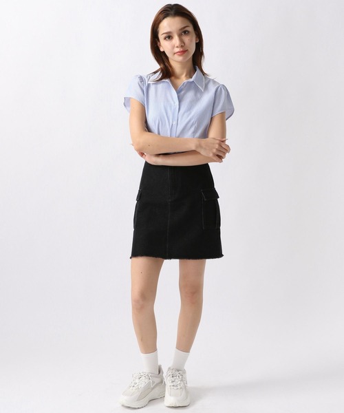 FOREVER21 デニムスカート 「2024SS」カーゴミニデニムスカート