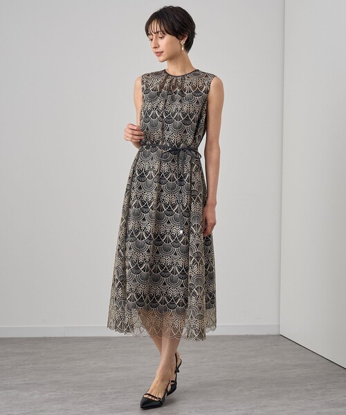 ANAYI（アナイ） ワンピース ラメチュールレーステントライン